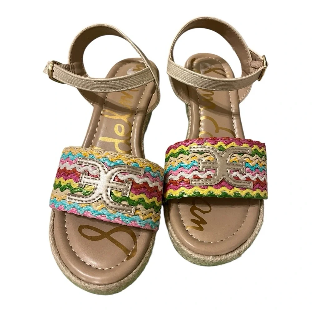 Sam Edelman Kids Lucia Band Espadrille Wedge Sandals – Multicolor – Size 2 – NWT